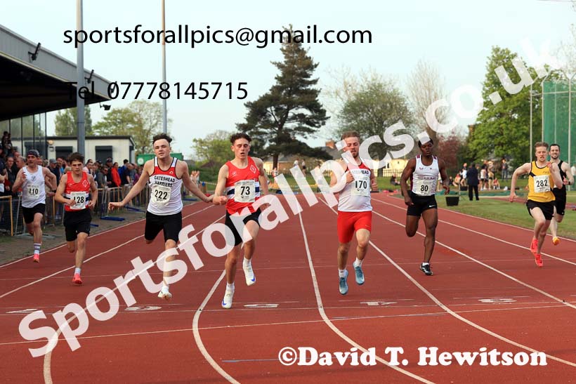 The 150 metres, 2025 NEGP No. 1, Monkton Stadium, Jarrow. Photo: David T. Hewitson/Sports for All Pics